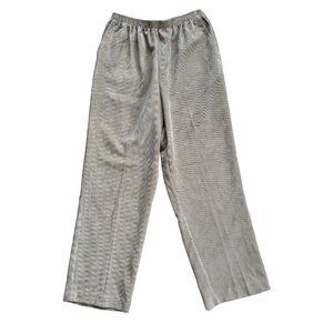 Vintage Alfred Dunner Women Size 14 Corduroy Pants Elastic Waist Tan